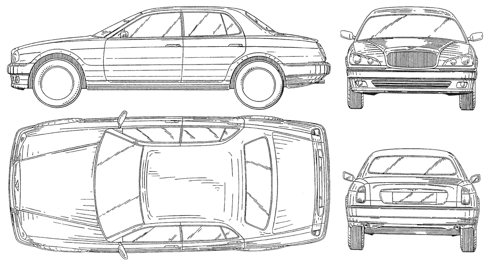 Технический рисунок автомобиля