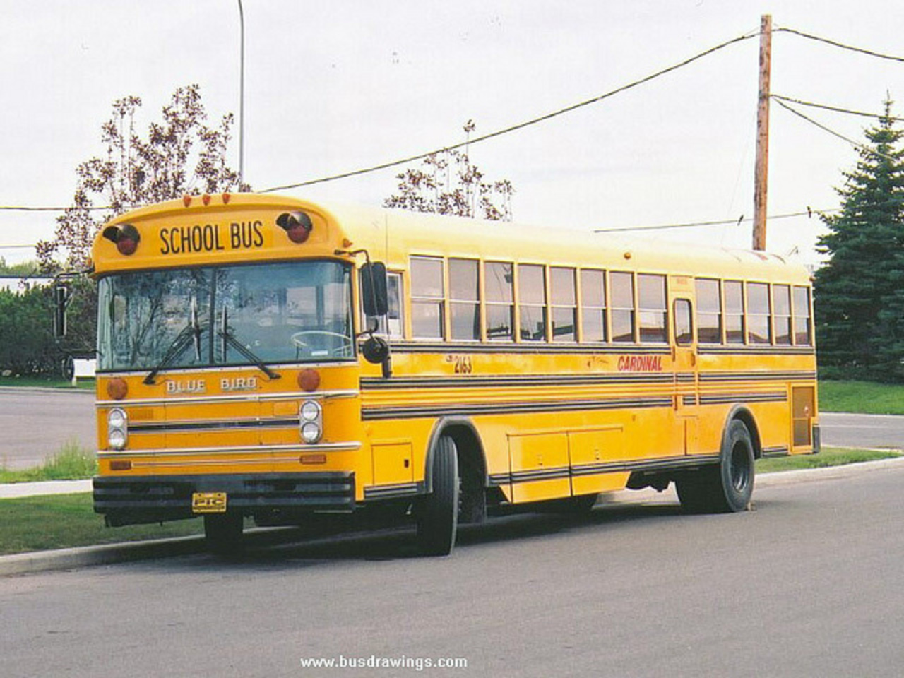 1987 Blue Bird All American RE 84 passenger School Bus #2163 ...