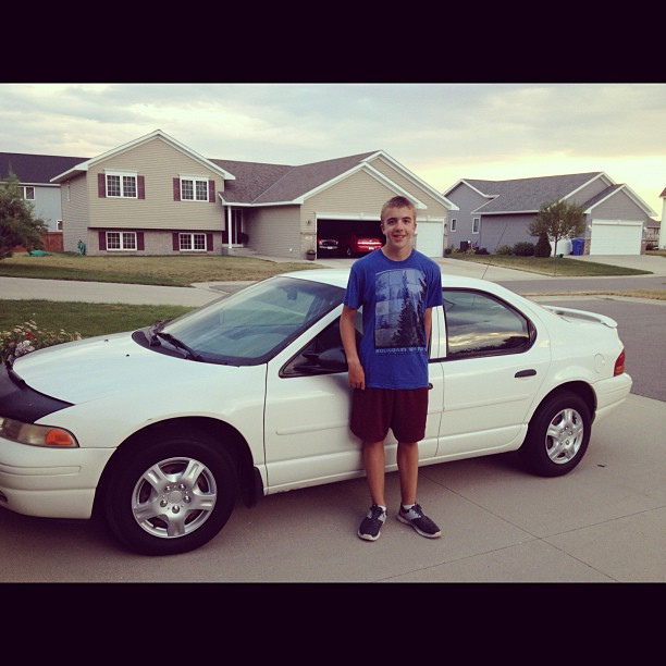 Nate and his "new" 1997 Dodge Stratus. | Flickr - Photo Sharing!