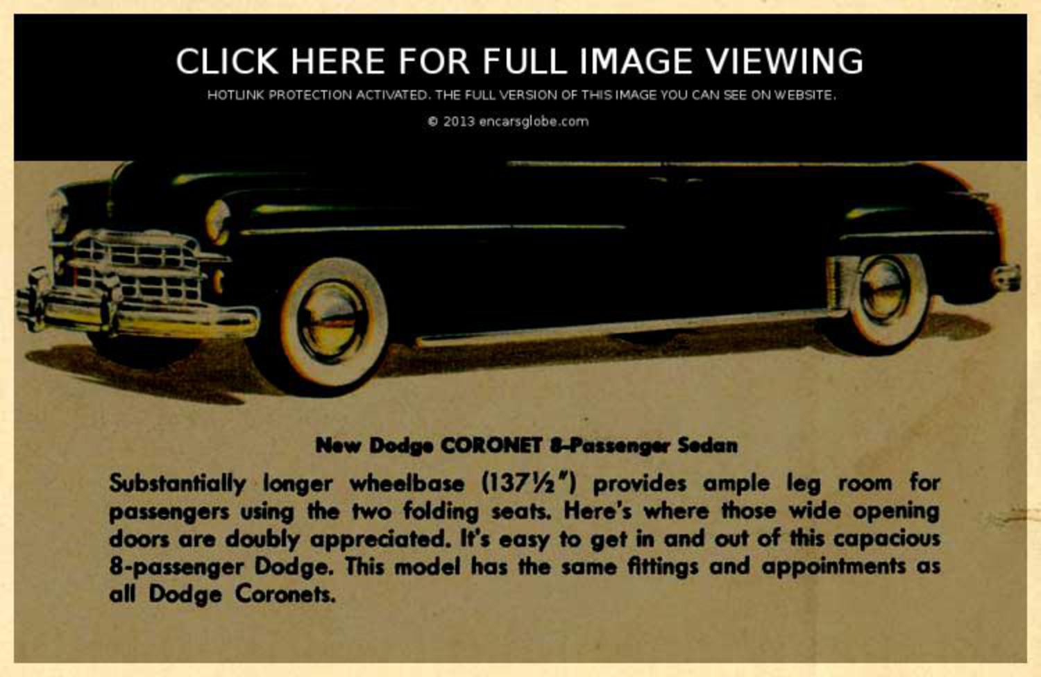 Dodge Coronet 8 passenger sedan Photo Gallery: Photo #08 out of 12 ...