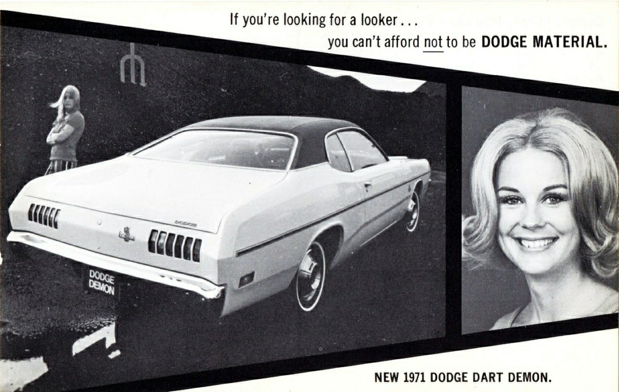 1971 Dodge Dart Demon with Miss Cheryl Miller, Dodge Girl | Flickr ...