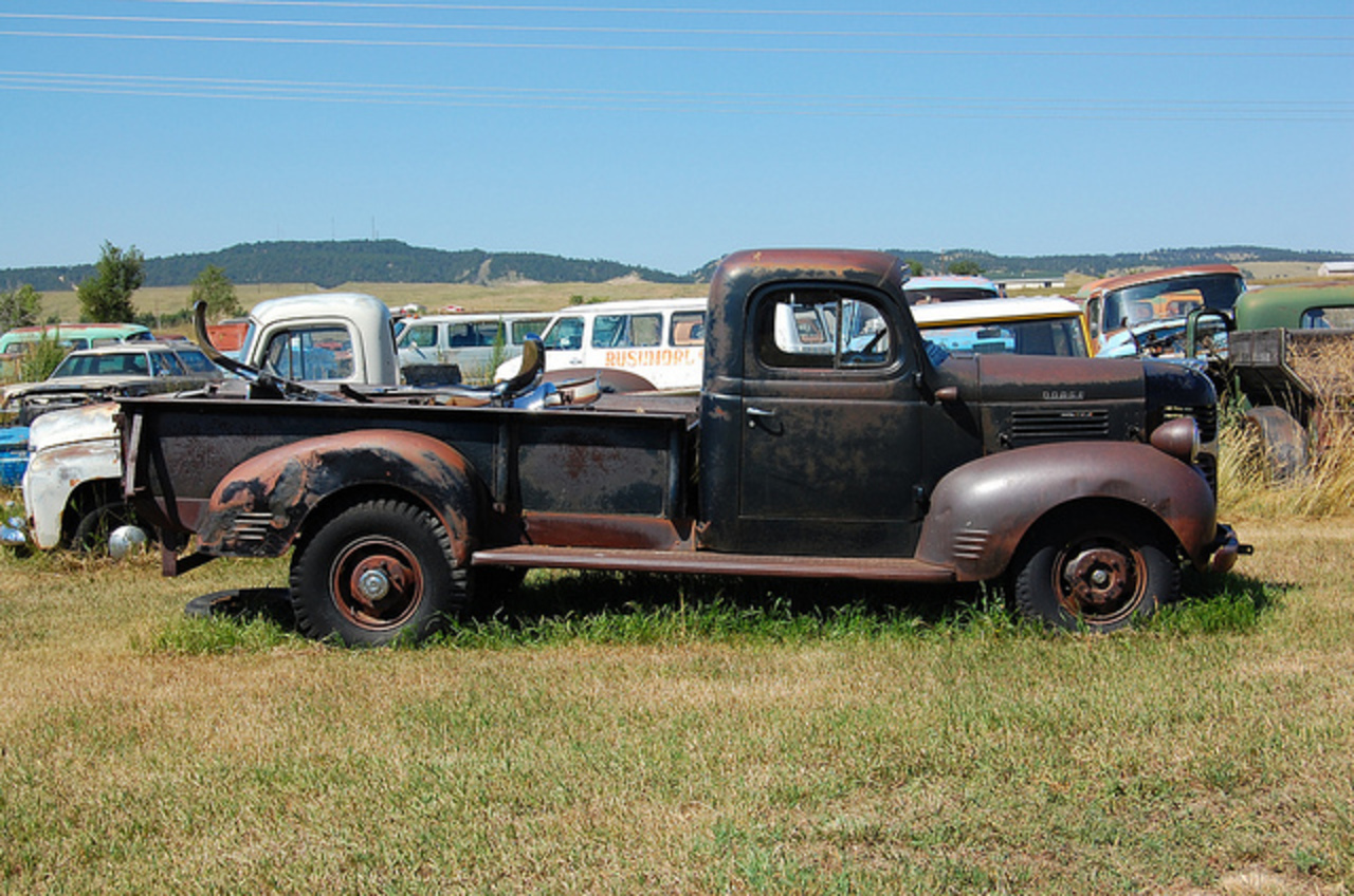 Old Solid Dodge truck in junkyard | Flickr - Photo Sharing!