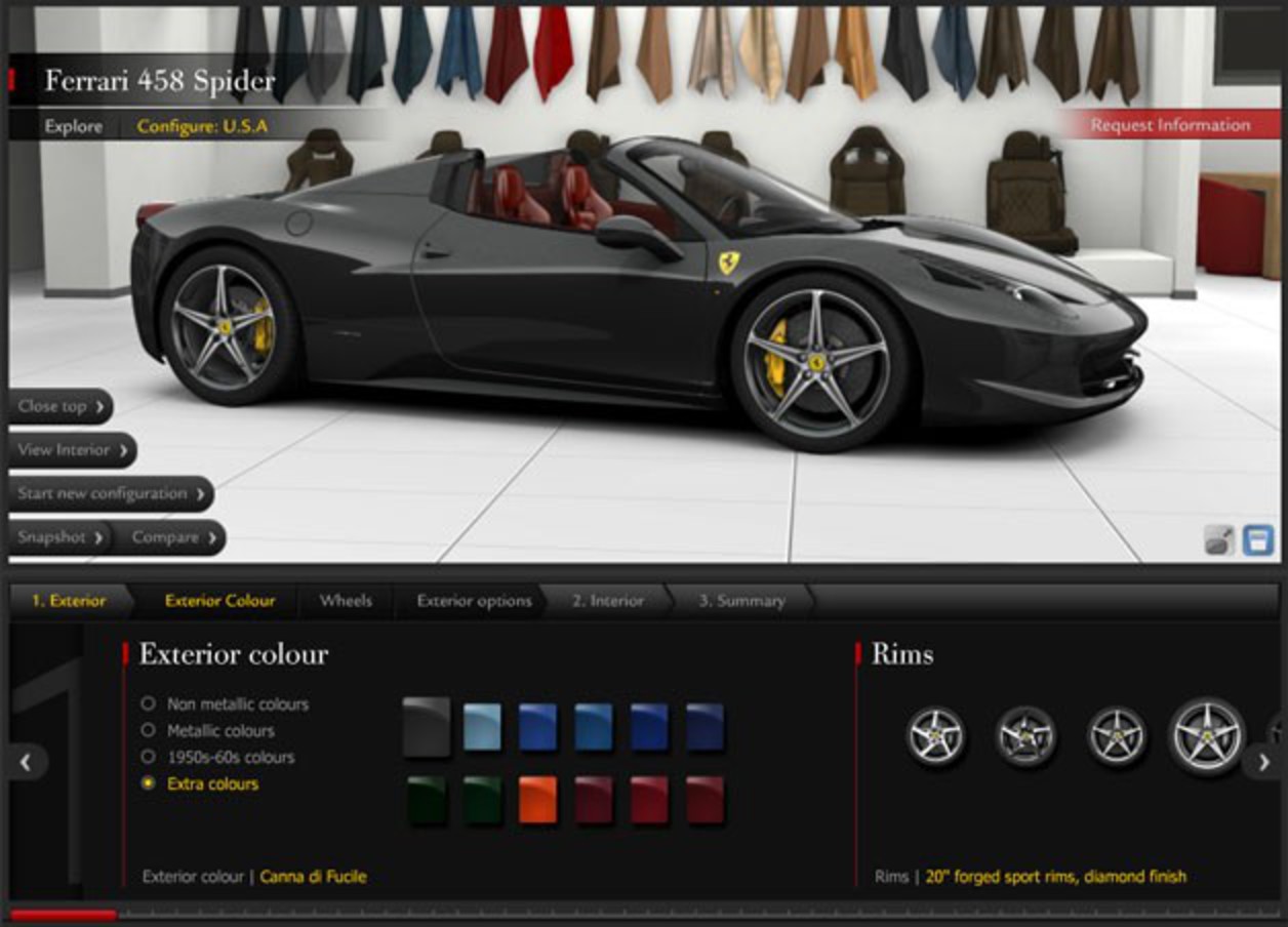 Ferrari car configurator. Ferrari configurator. сконфигурировать феррари. Ferrari car configurator. конфигуратор цвета салона ауди.