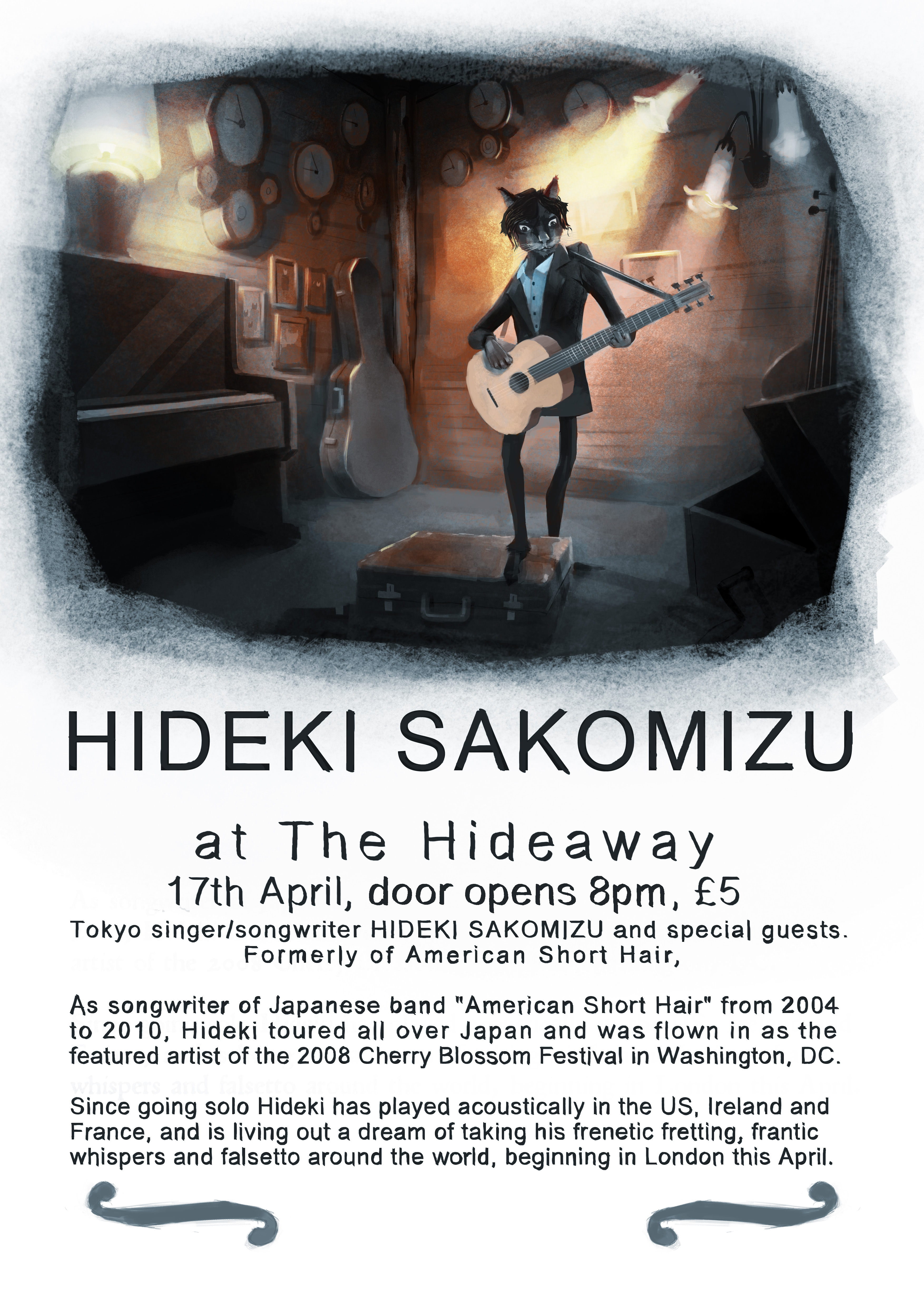 Tokyo singer/songwriter "Hideki Sakomizu" and special guests