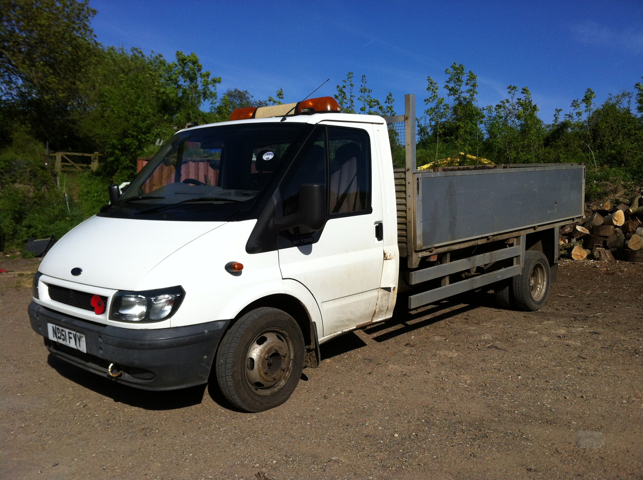 2001 51 Ford Transit 90 T350 LWB tipper alloy body, under body big ...