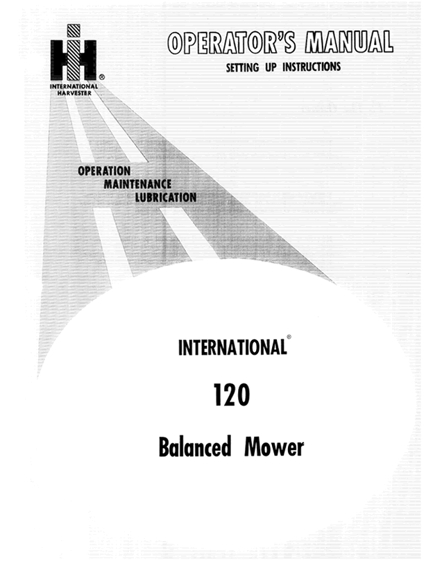 FMF - International 120 Balanced Mower - Operator's Manual - $9.99