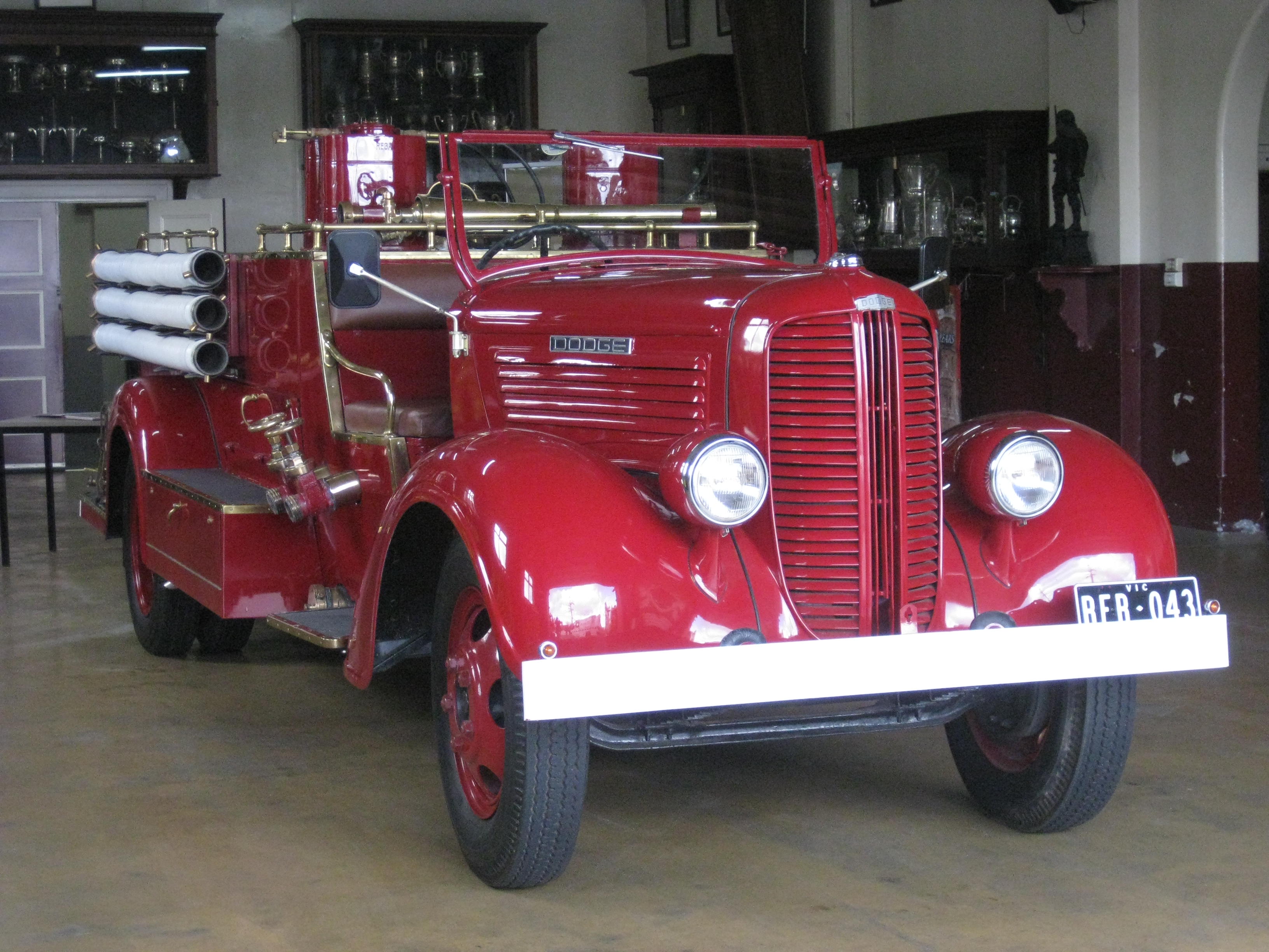 A 1938 Dodge Pumper on Display at the Ballarat East Fire Brigade ...