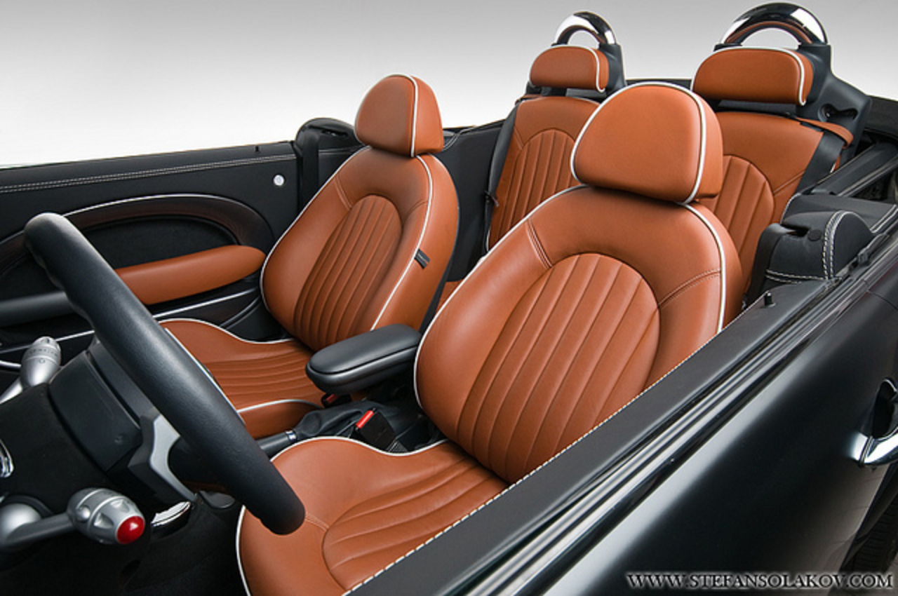 Mini Cooper cabrio with custom interior | Flickr - Photo Sharing!