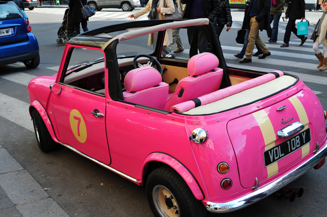 Pink Austin Mini Cooper Convertible | Flickr - Photo Sharing!