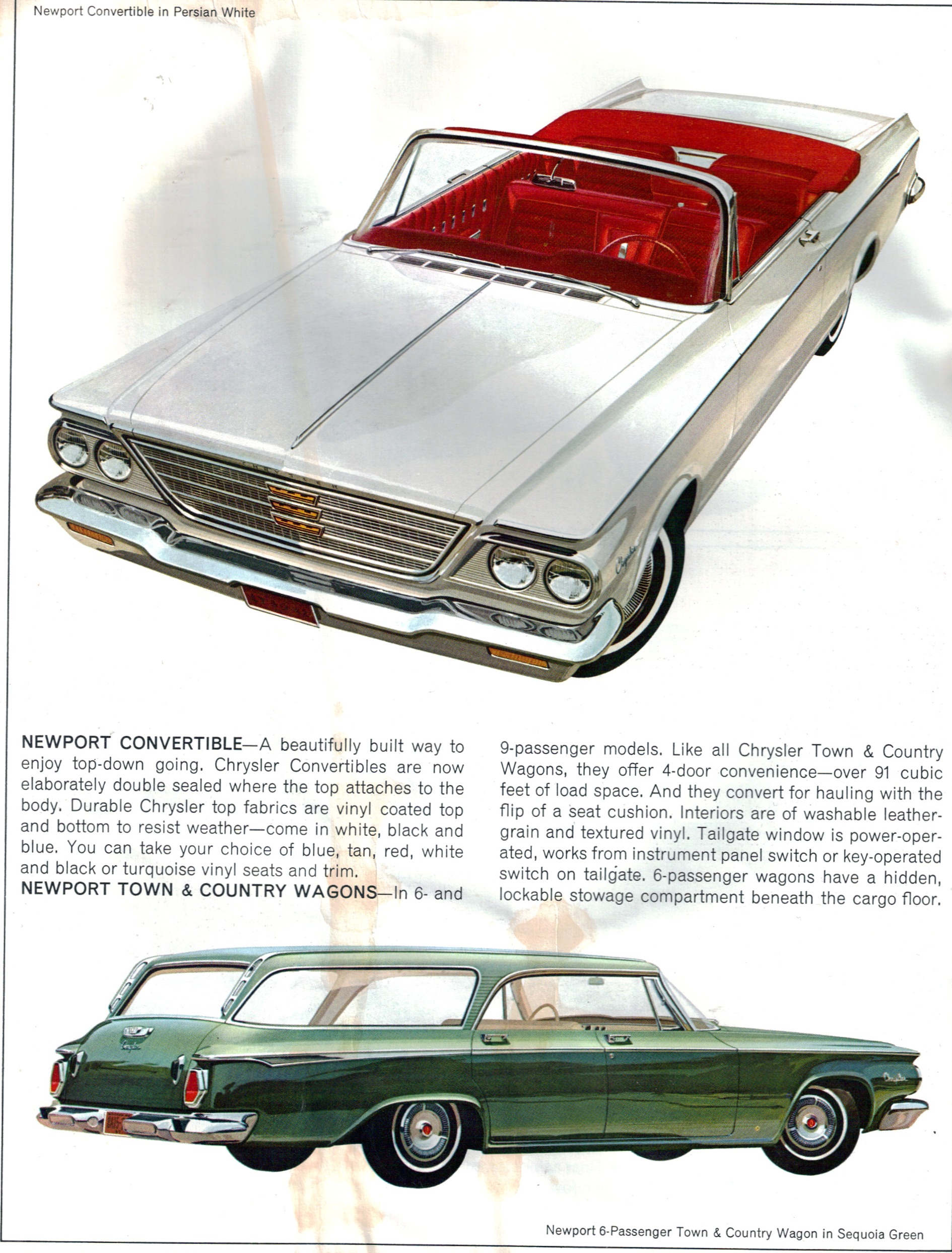 1964 Chrysler Newport Convertible and 4 Door Hardtop Station Wagon ...