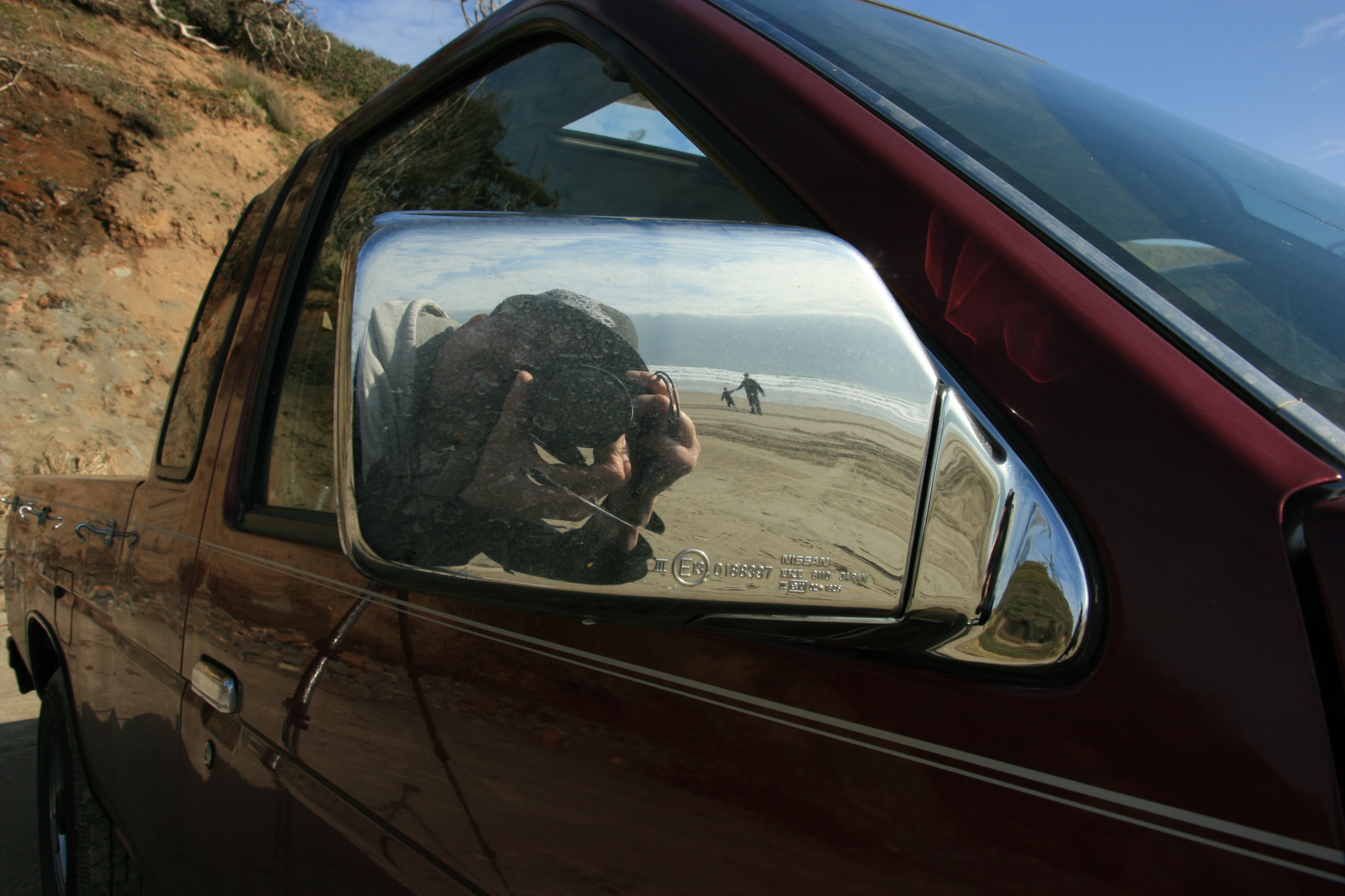 1995 Nissan Hardbody XE side mirror, me | Flickr - Photo Sharing!
