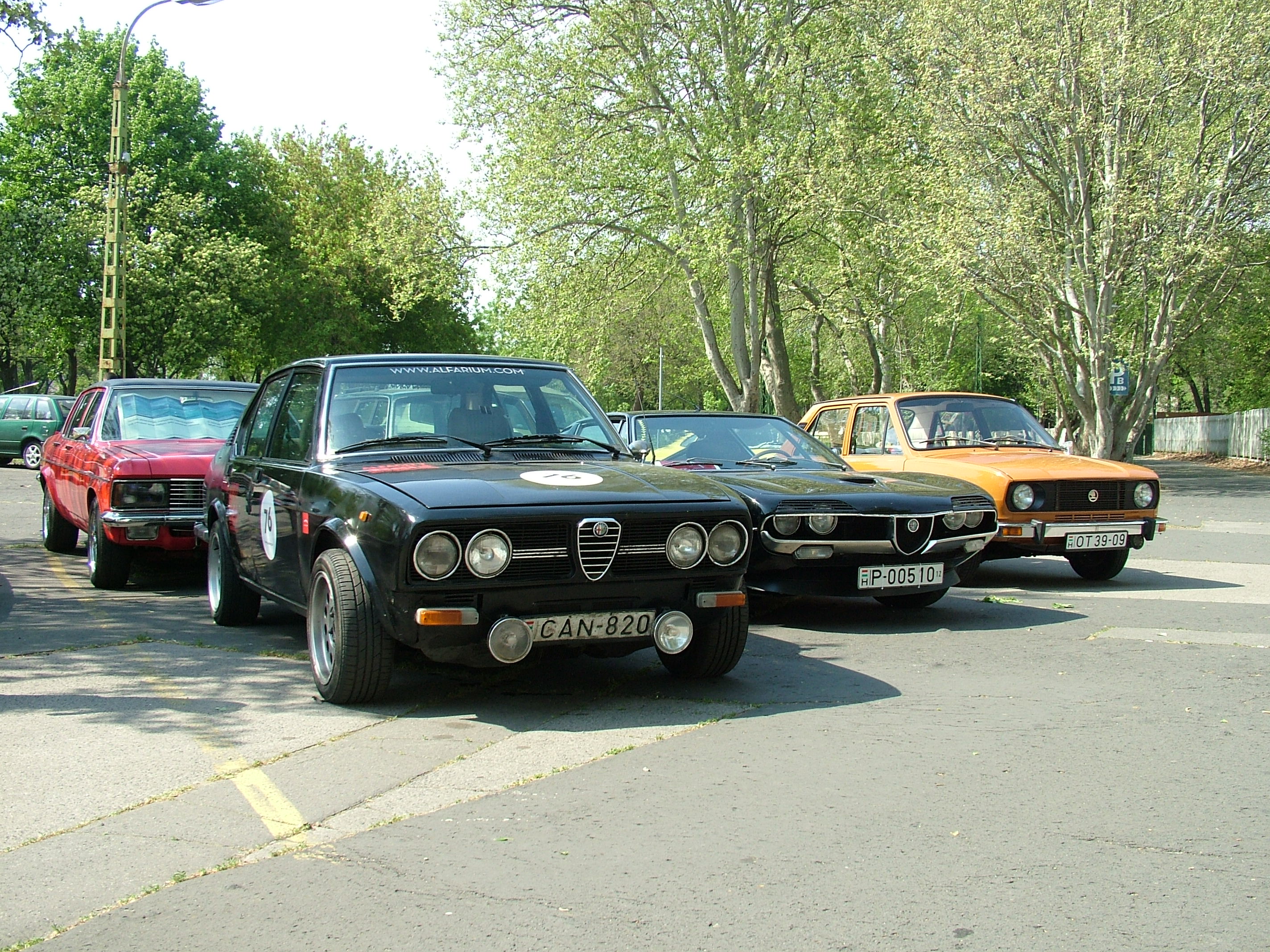 Visitor's cars, Opel Admiral, Alfa Romeo Alfetta, Alfa Romeo ...