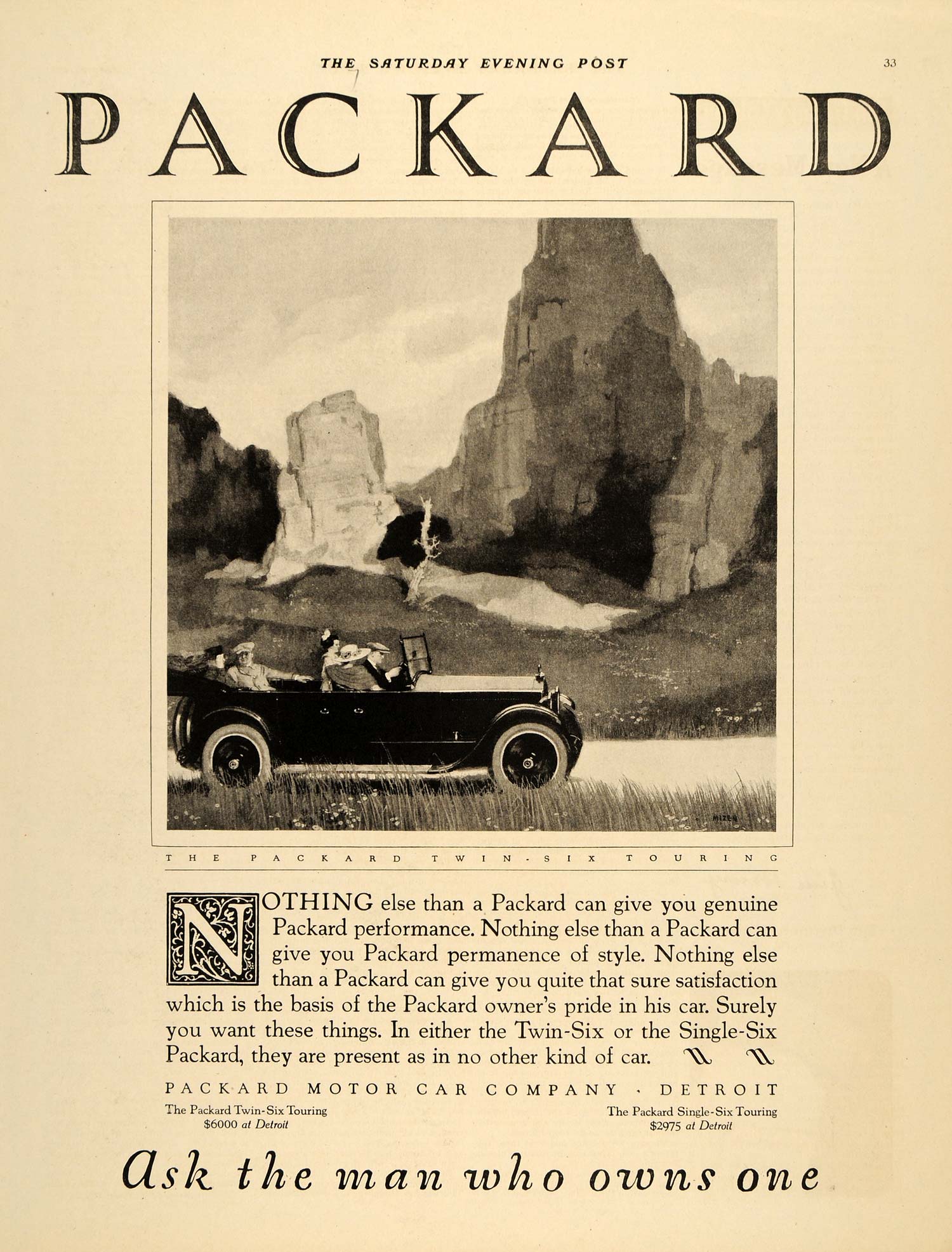 1920 Ad Packard Motor Car Co Detroit Twin Six Automobile Vintage ...
