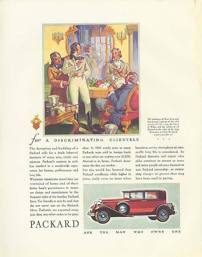 Designing & building - Packard 4-dr Sedan ad 1931