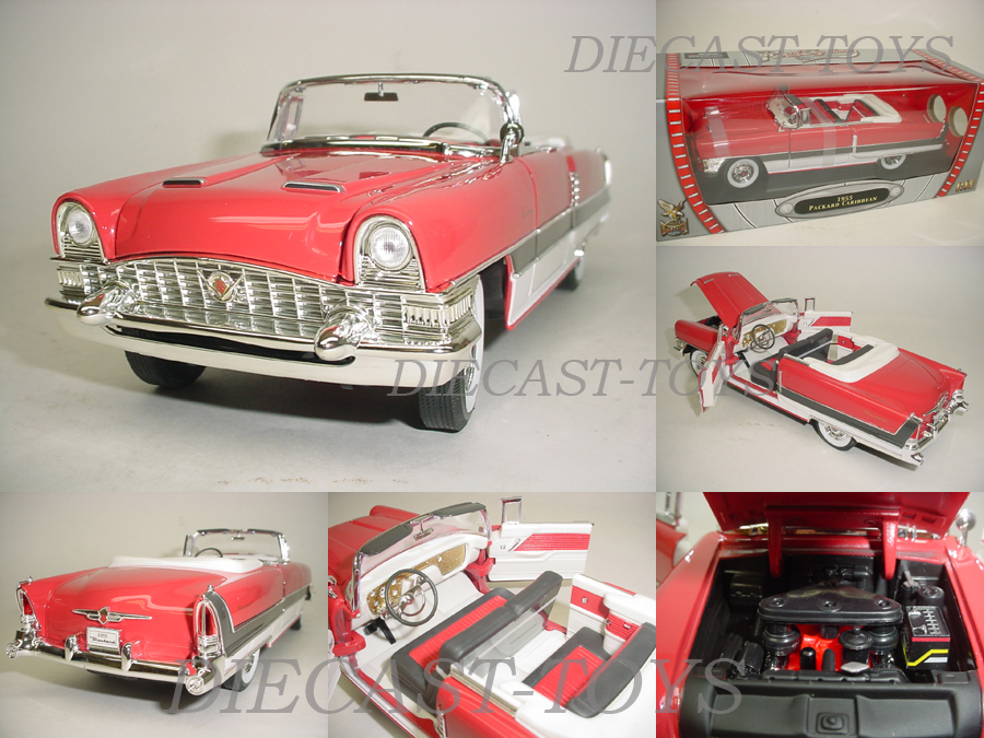 Road Signature-1955 PACKARD CARIBBEAN CONV. 1/18 RED DETAIL PHOTO ...