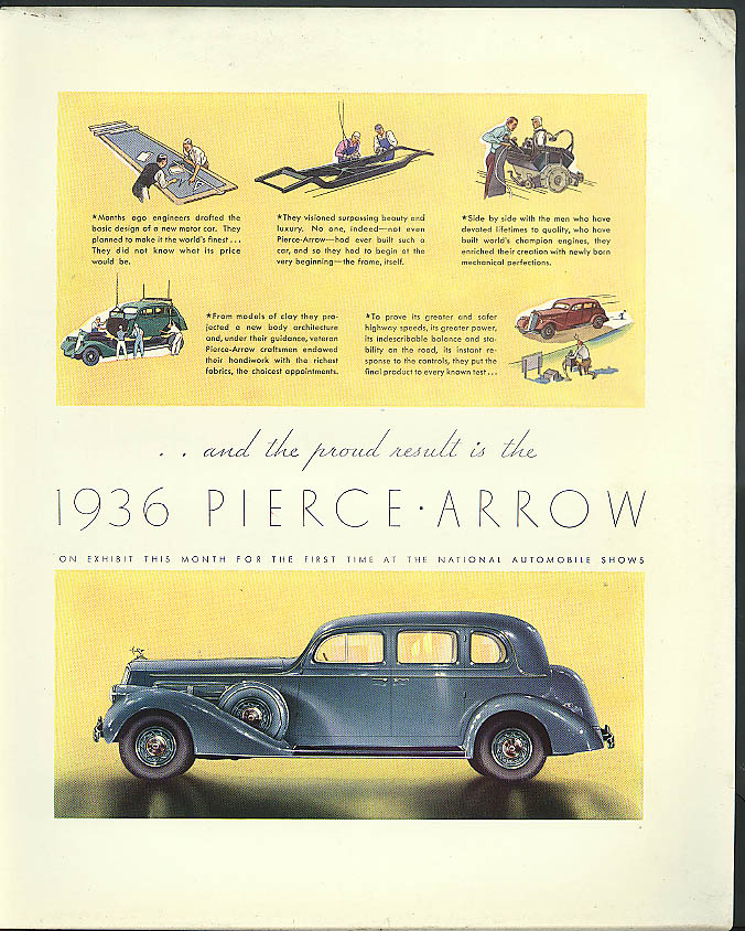 And the proud result is 1936 Pierce-Arrow 4-door sedan ad