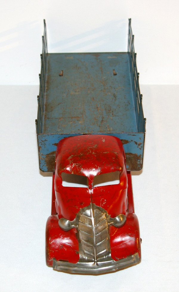 402: Marx Studebaker Stake Truck Pressed Steel Toy : Lot 402