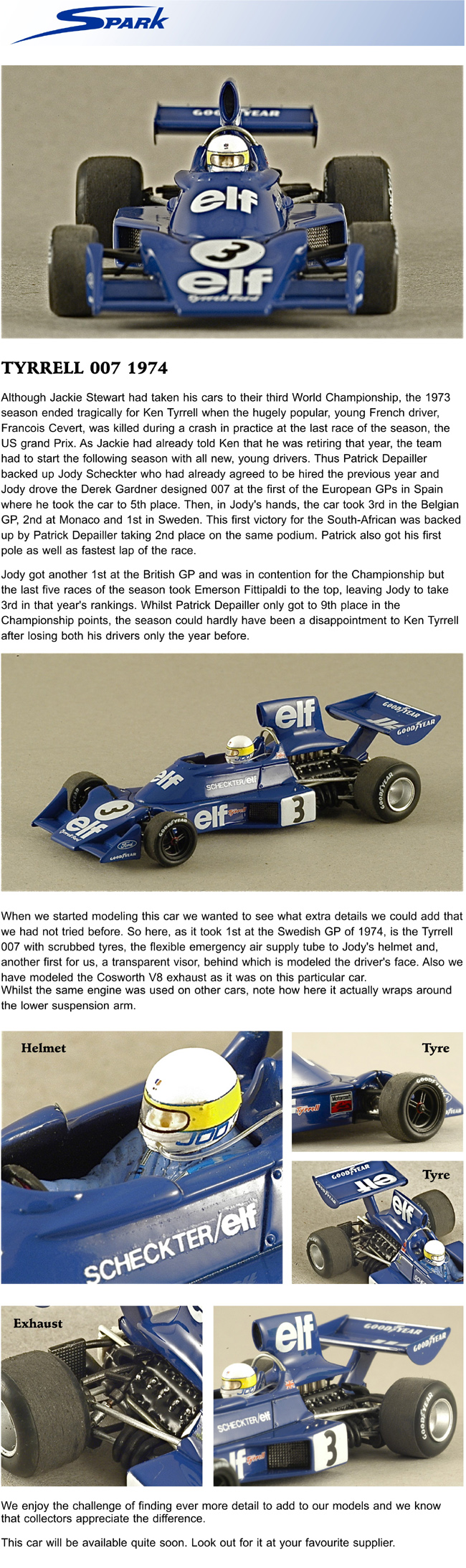 Scale143.com â€¢ View topic - Spark Newsletter - Tyrrell 007 1974
