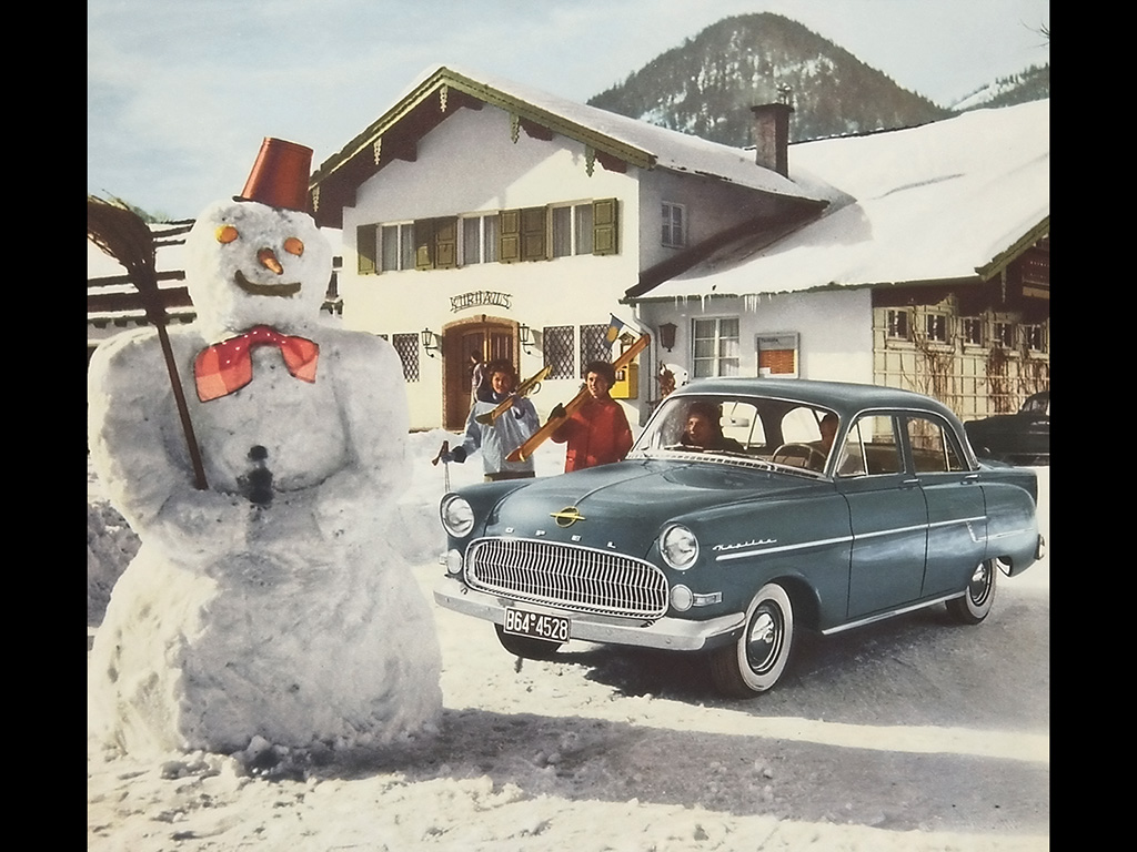 Opel Period Photos of Winter - 1955-1958 Opel KapitÃ¤n - 1024x768 - Wallpaper