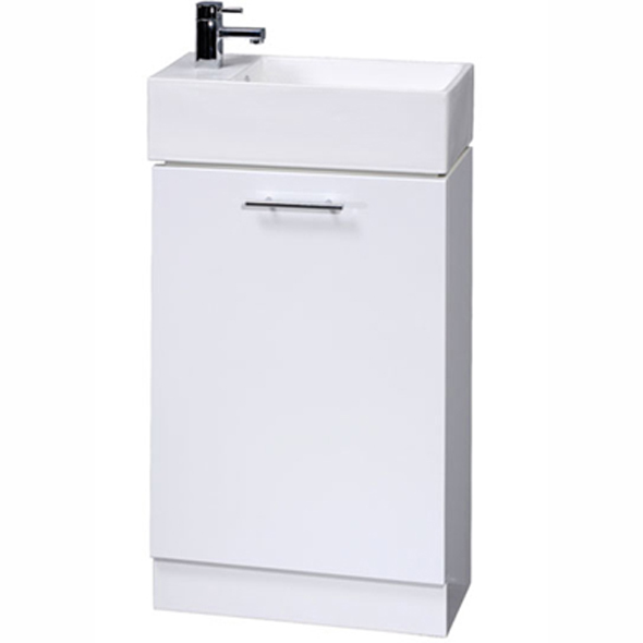 White Compact Cabinet & Basin
