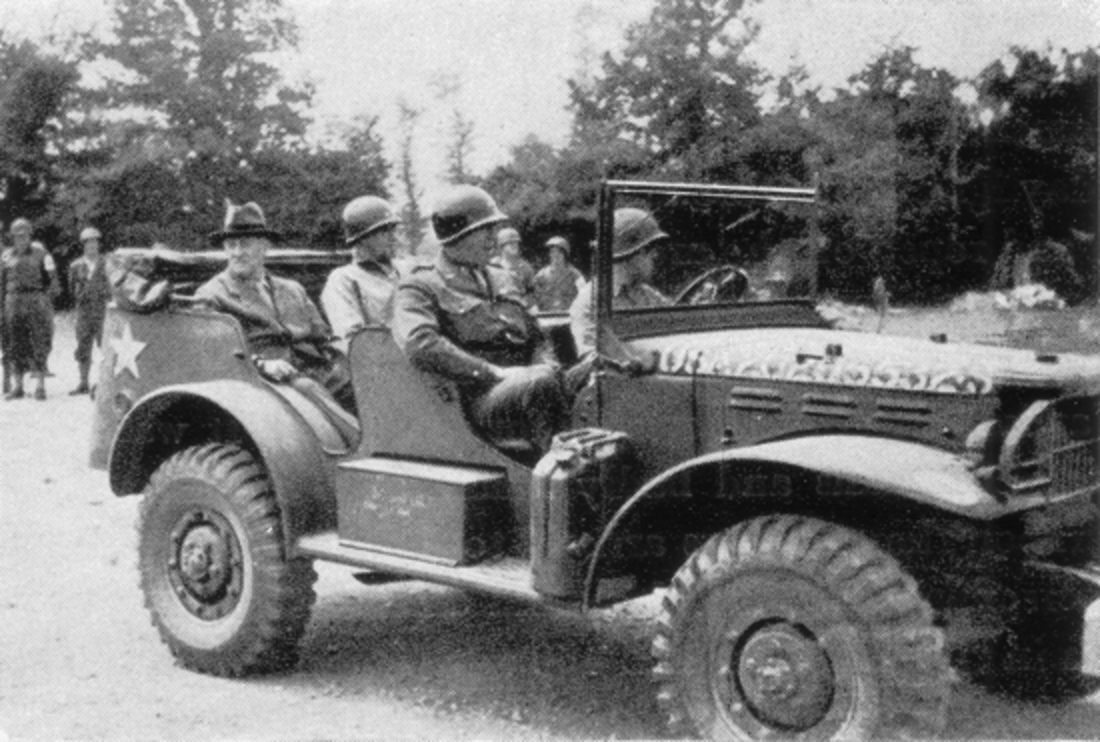passingers in Dodge Command Car. General Patton's WC 57 Dodge Command
