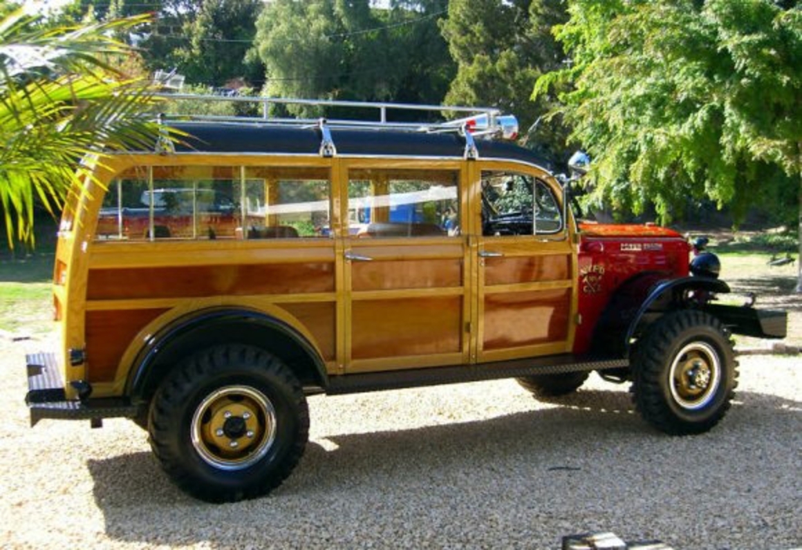 1949 Dodge Power Wagon 4x4 Woody Fire Truck Rear