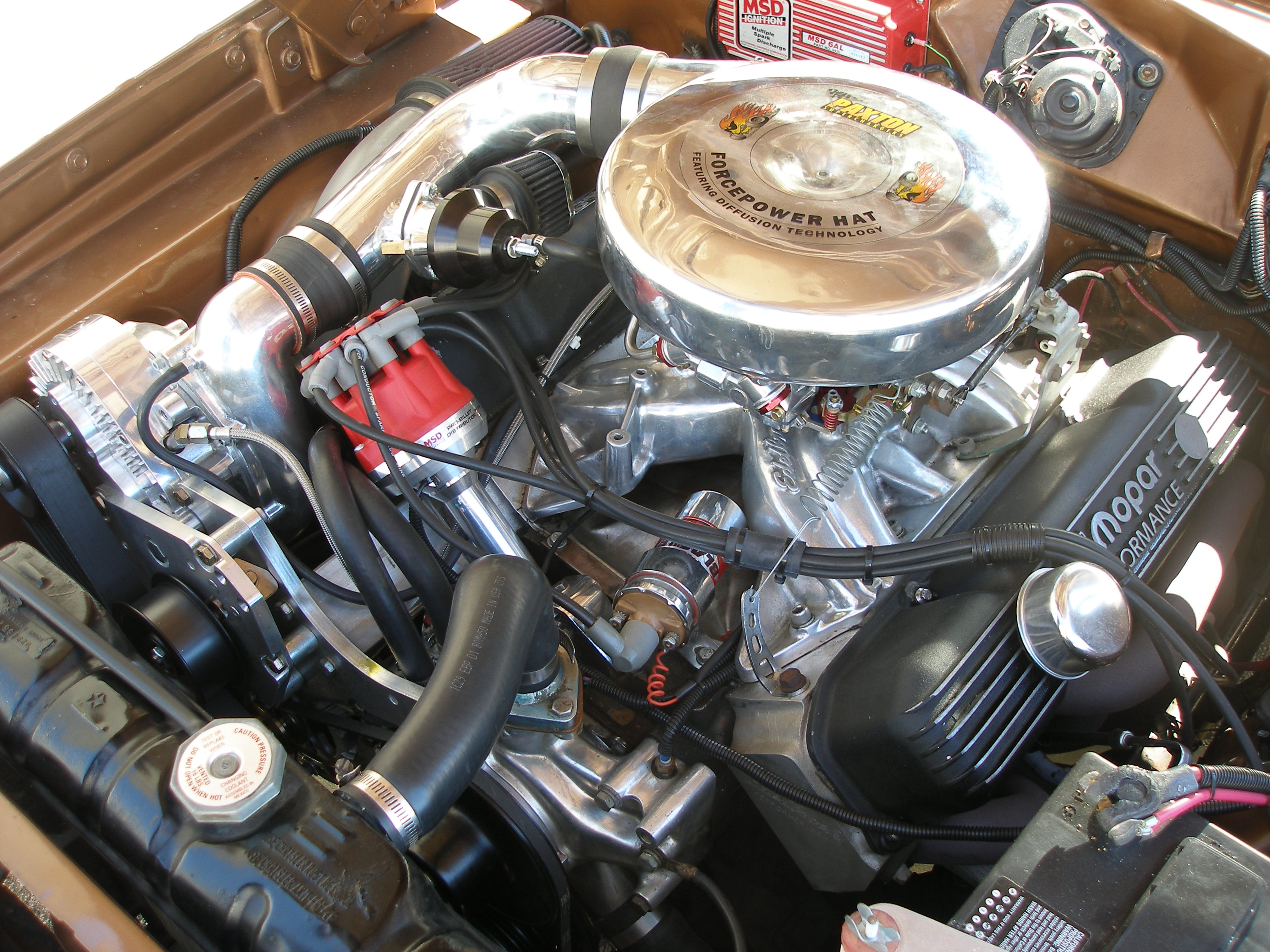 for vehicles equipped with carbureted big block Dodge 440 RB engines.