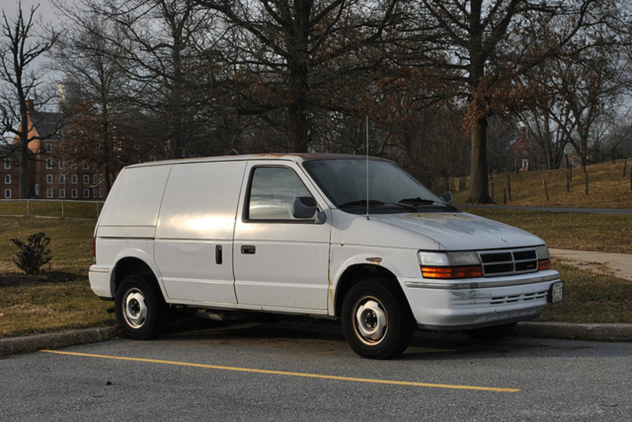 Dodge Caravan Panel Van. I don't see too many of these panel vans anymore,