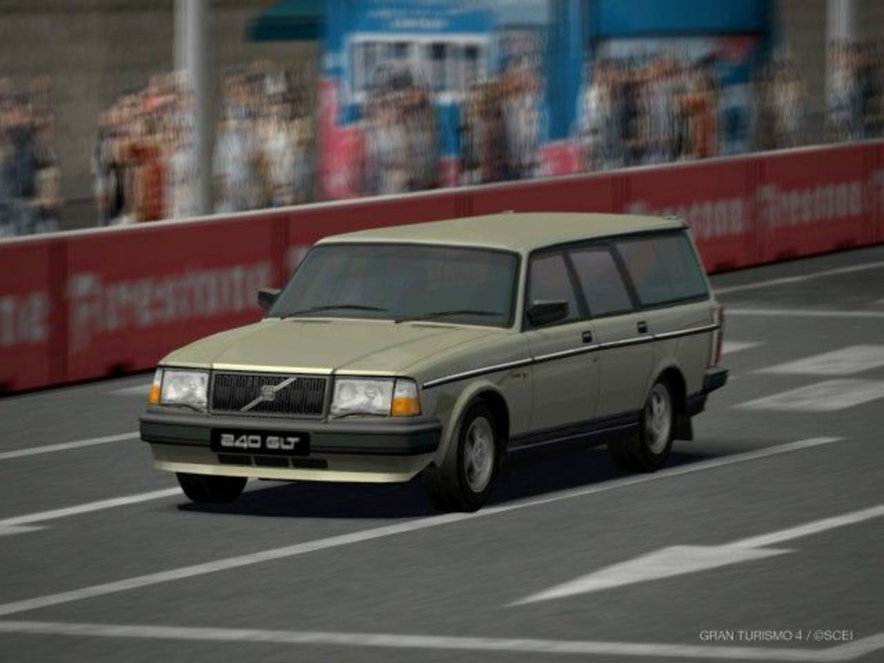 Volvo 240 GLT Estate '88. That image isn't from GT5, but it's the first one