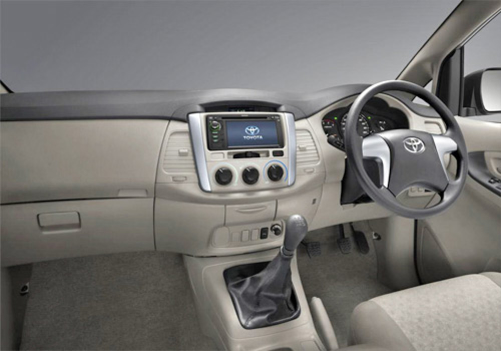 The front wheels of Toyota Innova are packed with large Ventilated Disc