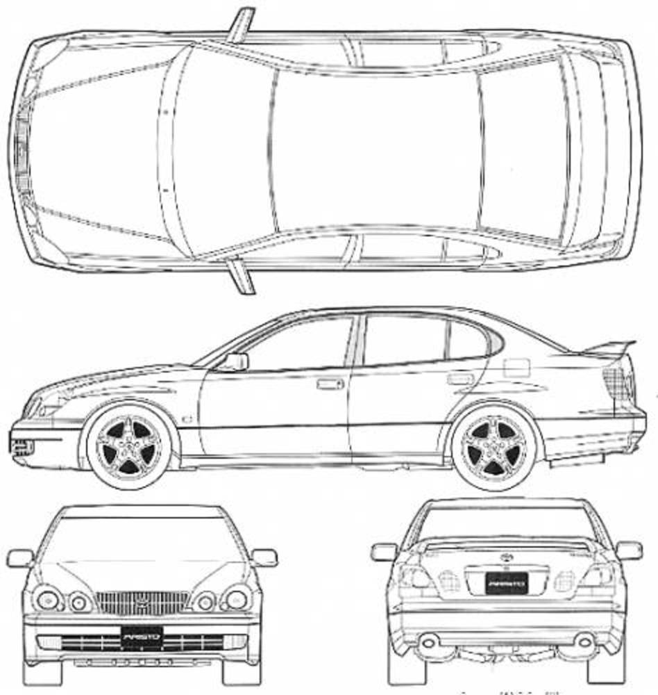 Чертеж toyota altezza