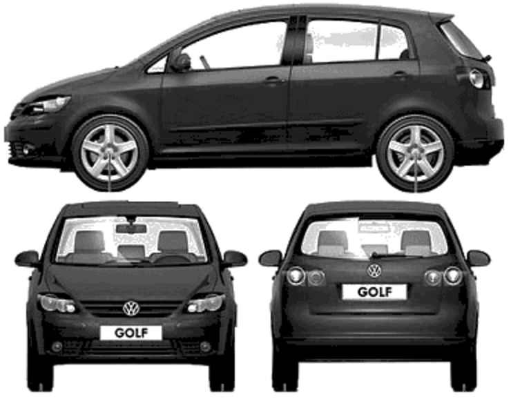 Размер гольф плюс. Golf Plus 2005. VW Golf габариты. Golf Plus 3d model. Габариты гольф плюс.