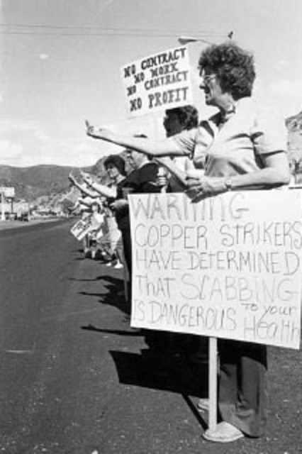 Phelps Dodge copper strike. Clifton-Morenci, Arizona 1983-1986