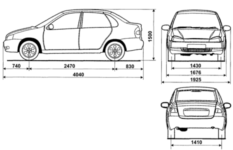 Чертеж lada granta