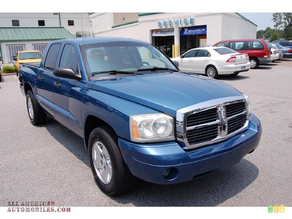 Atlantic Blue Pearl / Medium Slate Gray Dodge Dakota Laramie Quad Cab 4x4