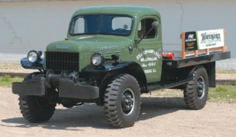 This 1948 Dodge Power Wagon cab model with flatbed served a well-drilling
