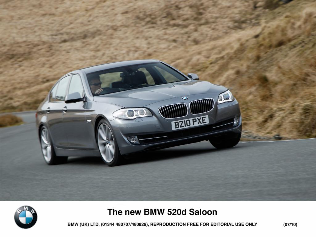 The standard BMW 520 is available with manual transmission and as a four