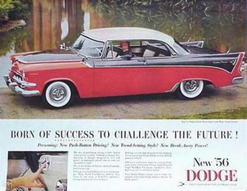 1956 Dodge 2 Door Hardtop with Push Button Drive Ad