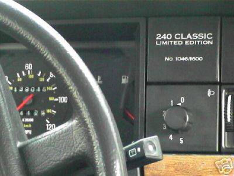 I have a Volvo 240 classic limited edition number 1046/1600.