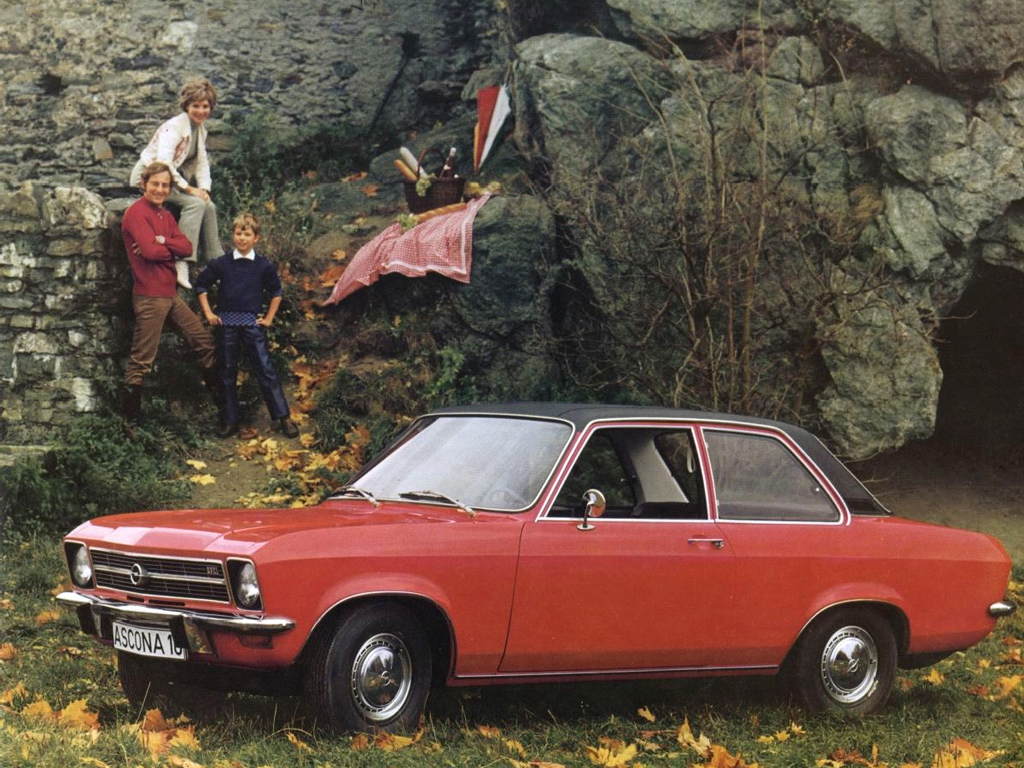 Opel Ascona Coupe (A) '1970â€“75. Ð¥Ð°Ñ€Ð°ÐºÑ‚ÐµÑ€Ð¸ÑÑ‚Ð¸ÐºÐ¸ Ð¸Ð·Ð¾Ð±Ñ€Ð°Ð¶ÐµÐ½Ð¸Ñ: