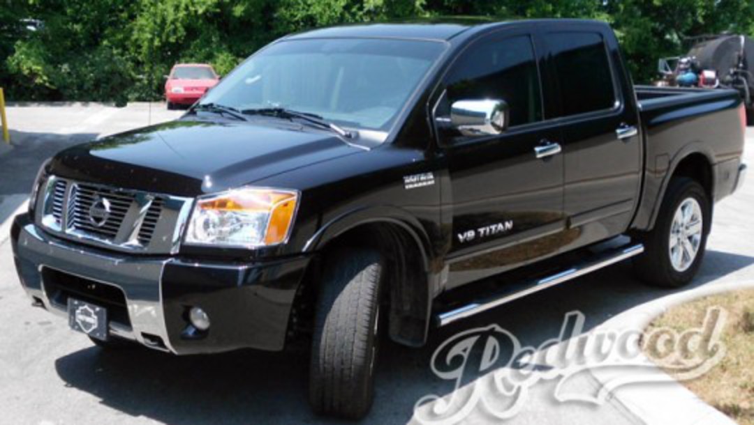 Window tinting on Nissan Titan V8. From our 2011 USA visit.