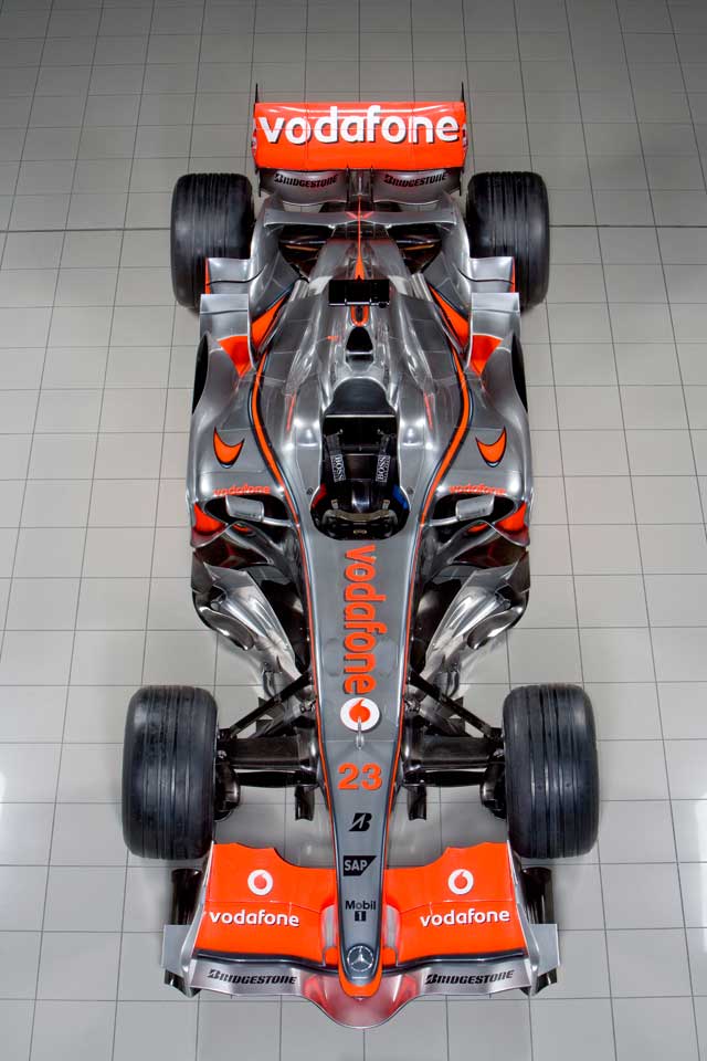 JANUARY 7, 2008. McLaren launches the MP4-23. McLaren-Mercedes MP4-23