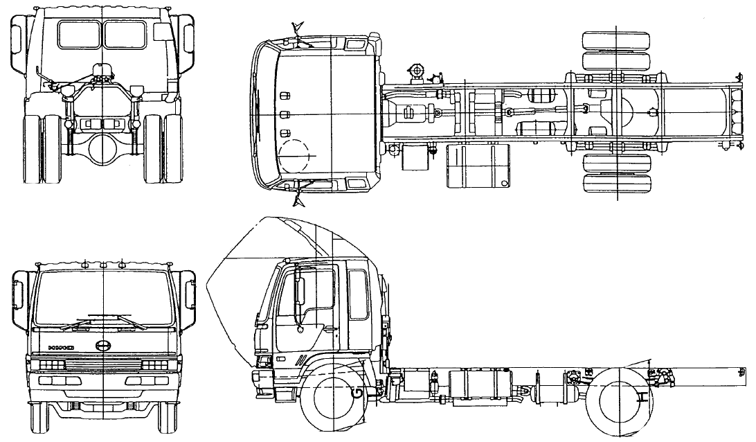 1989 Hino SG3325 Truck blueprint