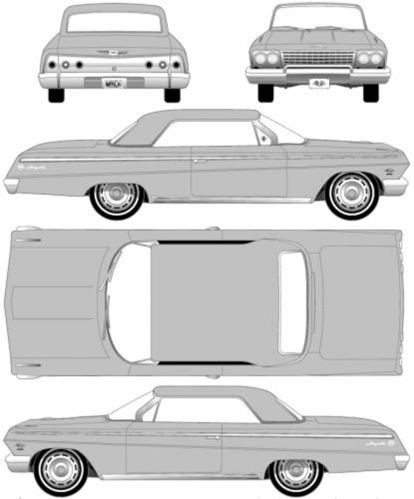 Chevrolet impala 1967 чертеж