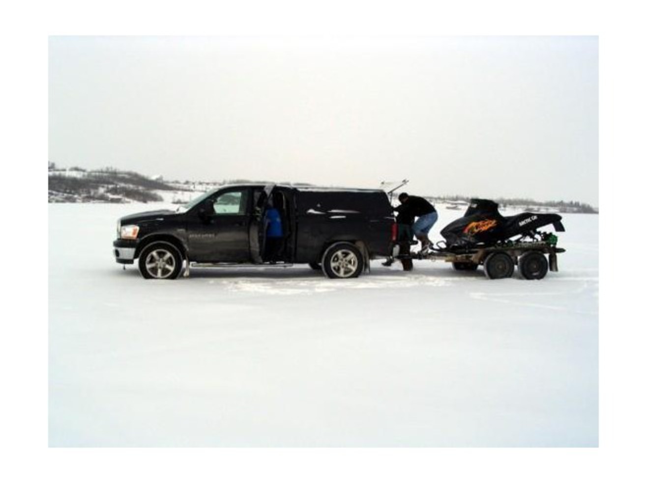 Kevin's 1500 Dodge Ram 4WD & snowmobile trailer - Red Deer