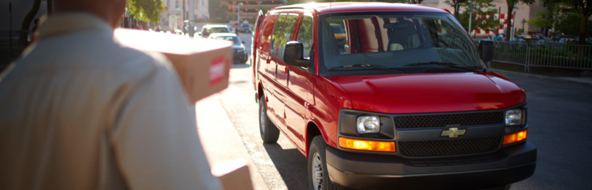 The Chevrolet Express 2500 Cargo Van in Victory Red.