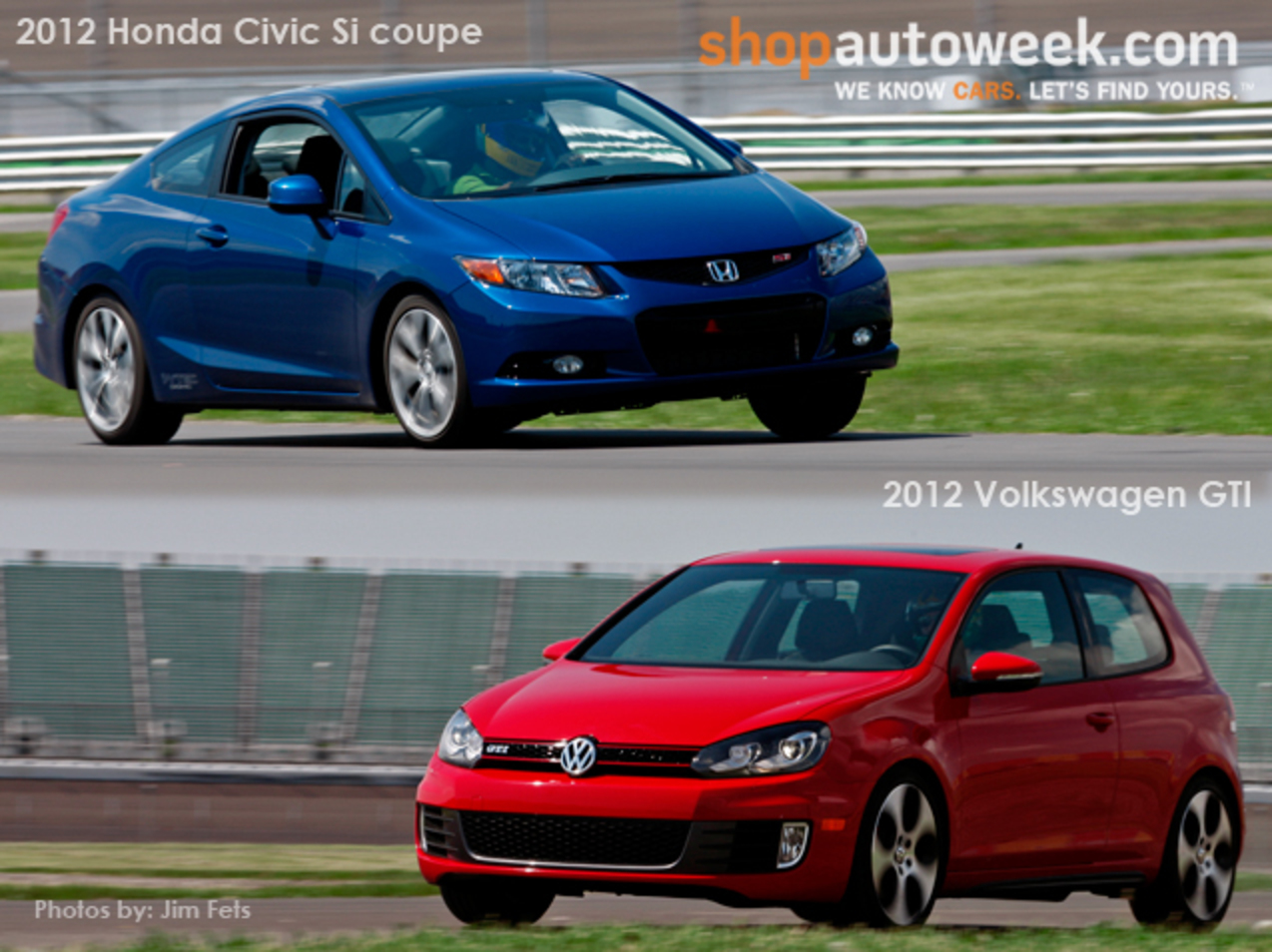 Honda Civic Si coupe vs. Volkswagen GTI comparison test