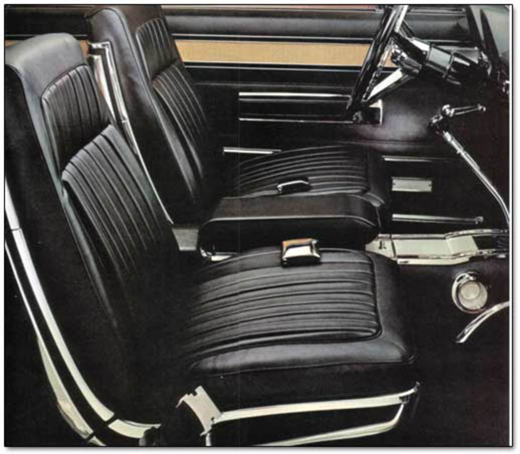 Interior of the swanky 1967 Dodge Monaco 500 was fit for a king.