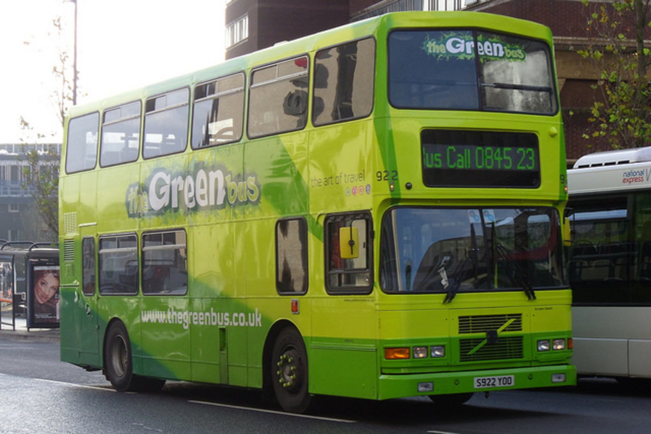 The Green Bus Volvo Olympian/Alexander RH (S922 YOO), formerly of Central