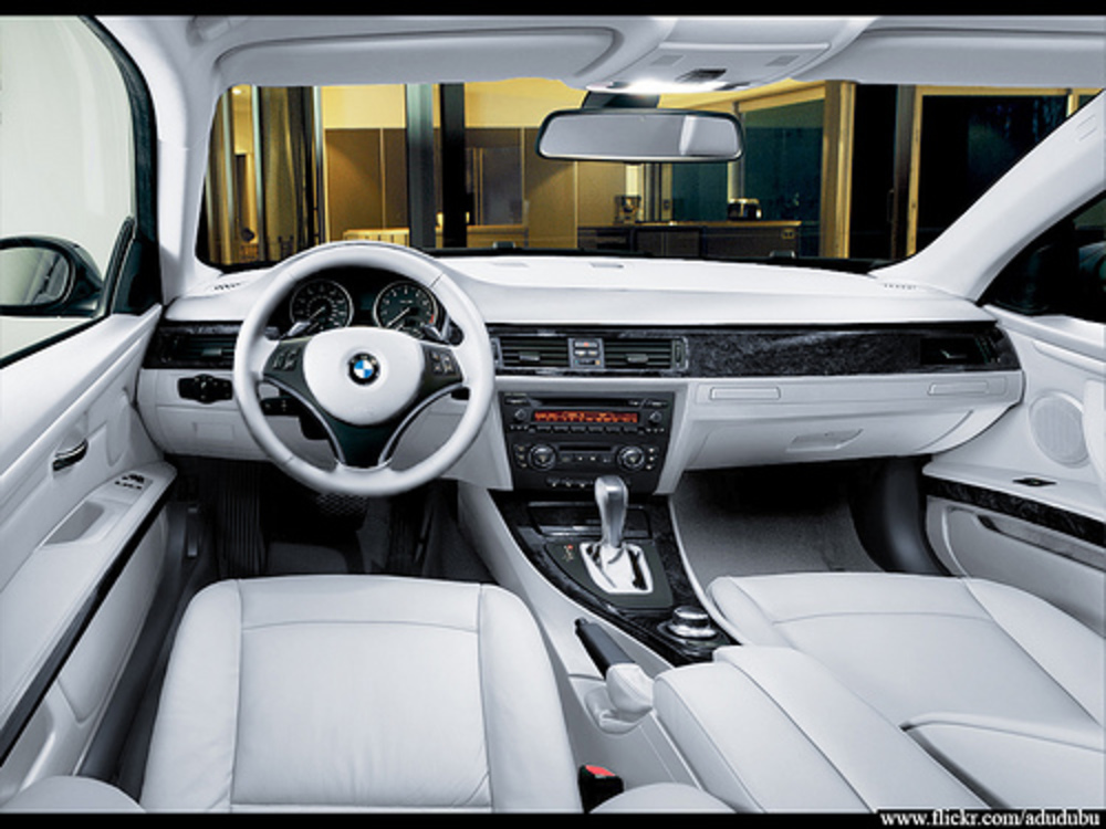 Interior view of individual 3 series. BMW